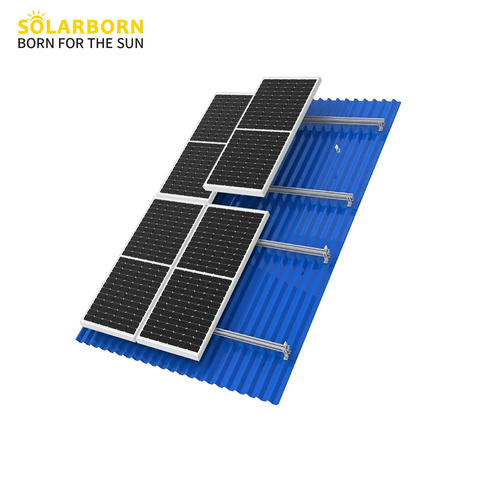 Solarborn customized set pitched roof mounting brackets system for commercial industrial