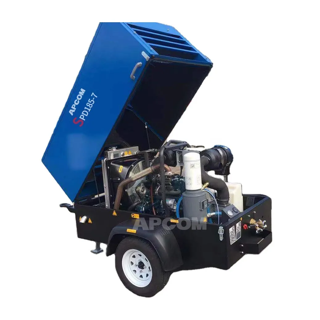 LUY050-7 Original Host Altas Copco Kubota 185cfm 185 cfm diesel engine air compressors suppliers
