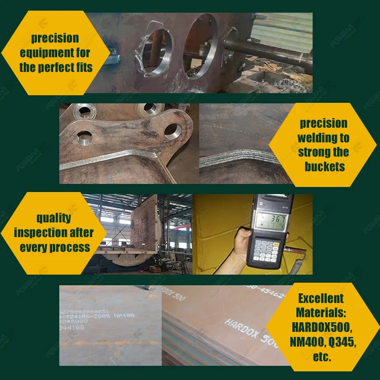 Newly design excavator wear-resistant 100-2500mm width dozer root rake