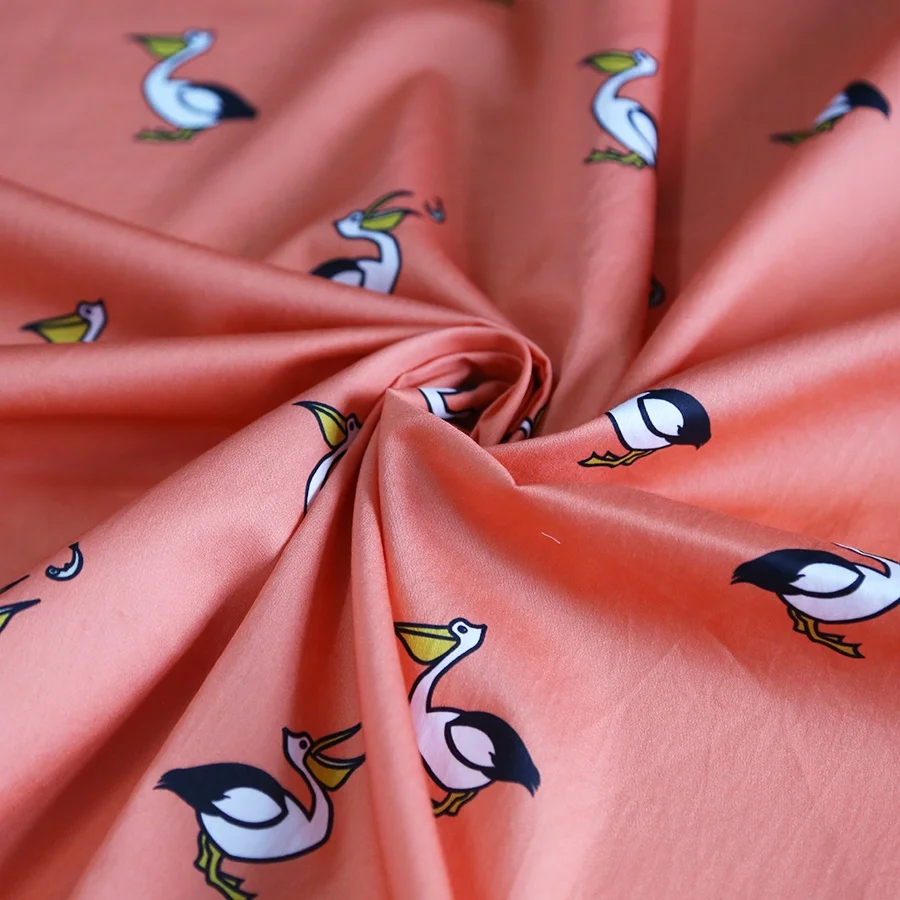 Custom Digital Printing on 100% Cotton Satin fabric for kids