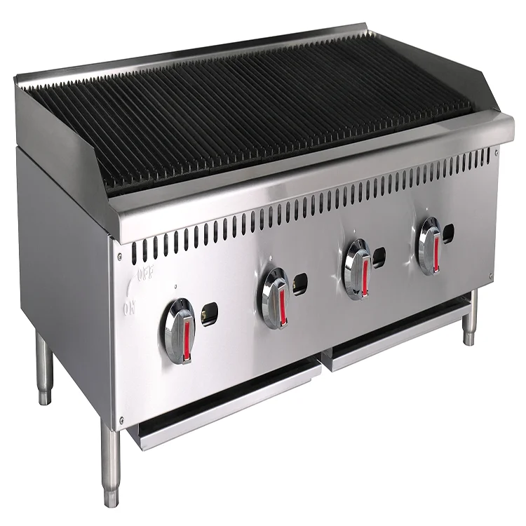 ETL Certificate  Commercial Kitchen Equipment Restaurant countertop briquette barbecue Gas Charbroiler  Grill