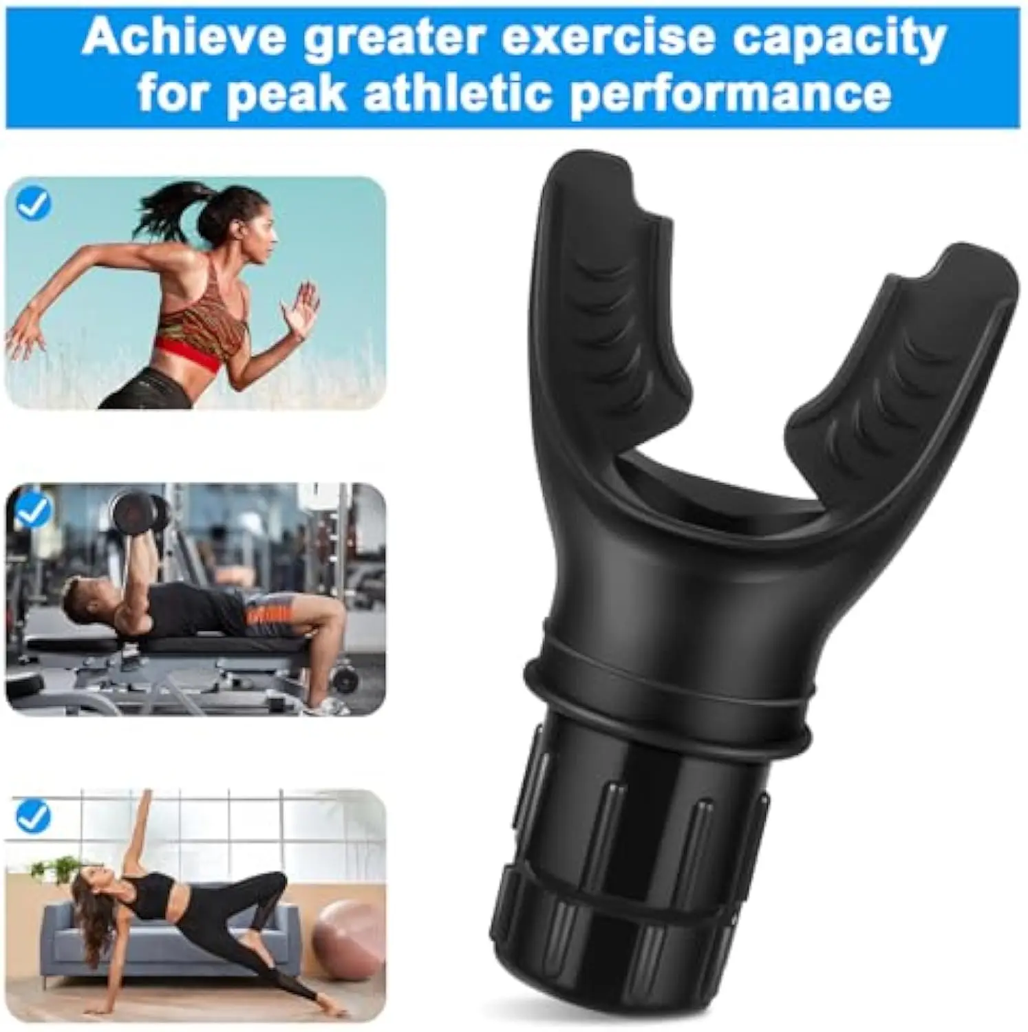 Food Grade Silicon deep breathing trainer Lung breathing respiratory exerciserWith Adjustable Levels Respiratory