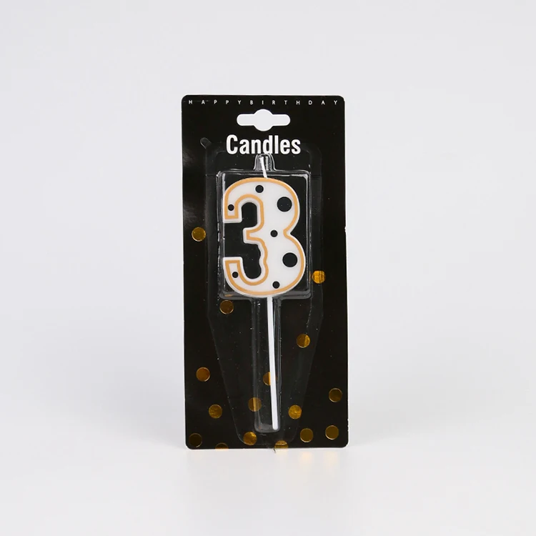 Number Candles 0-9 Children Creative Pattern Digital Smokeless Birthday Anniversary Baking Decorated Cake Candles