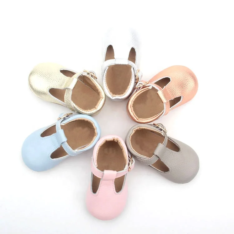 High Quality Hot Sale Leather T Bar Baby Shoes Soft Sole Dress Kid Shoes for Boys Girls