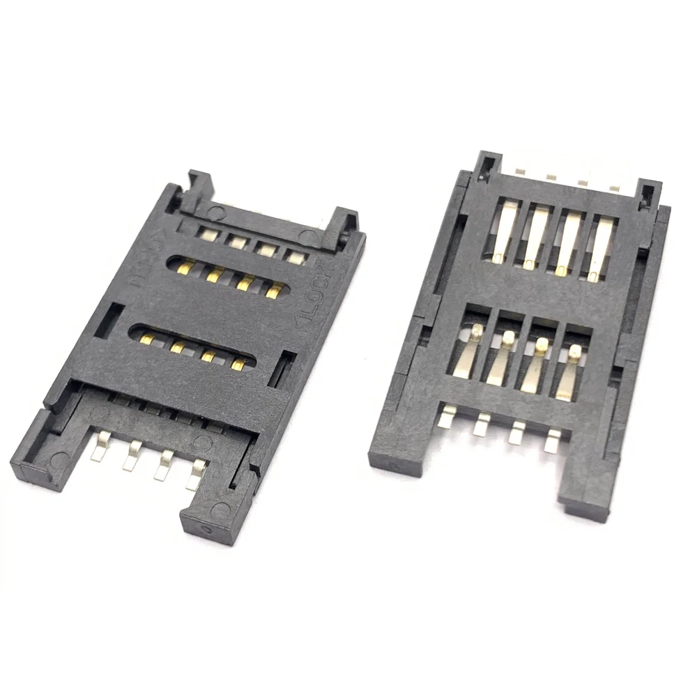 High quality SIM adapter smart card connector micro sim card connector 8pin PCB sim card socket