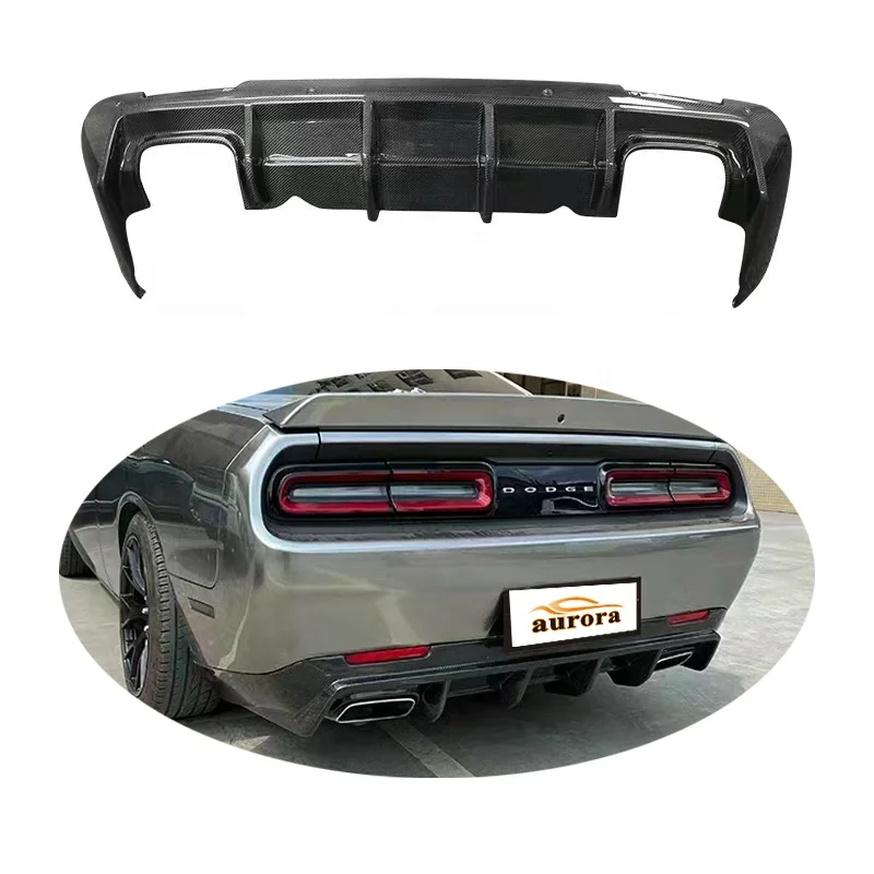 Suitable for Dodge Challenger carbon fiber rear bumper rear diffuser dodge charger carbon fiber spoiler