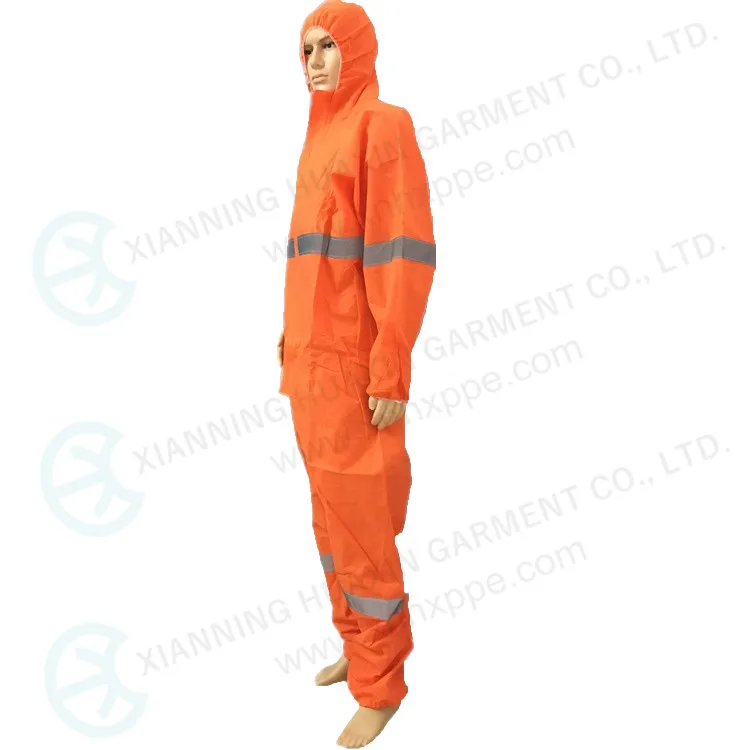 Orange SMS coverall with reflective  tape meets MDR Medical Device Regulation (EU)2017/745