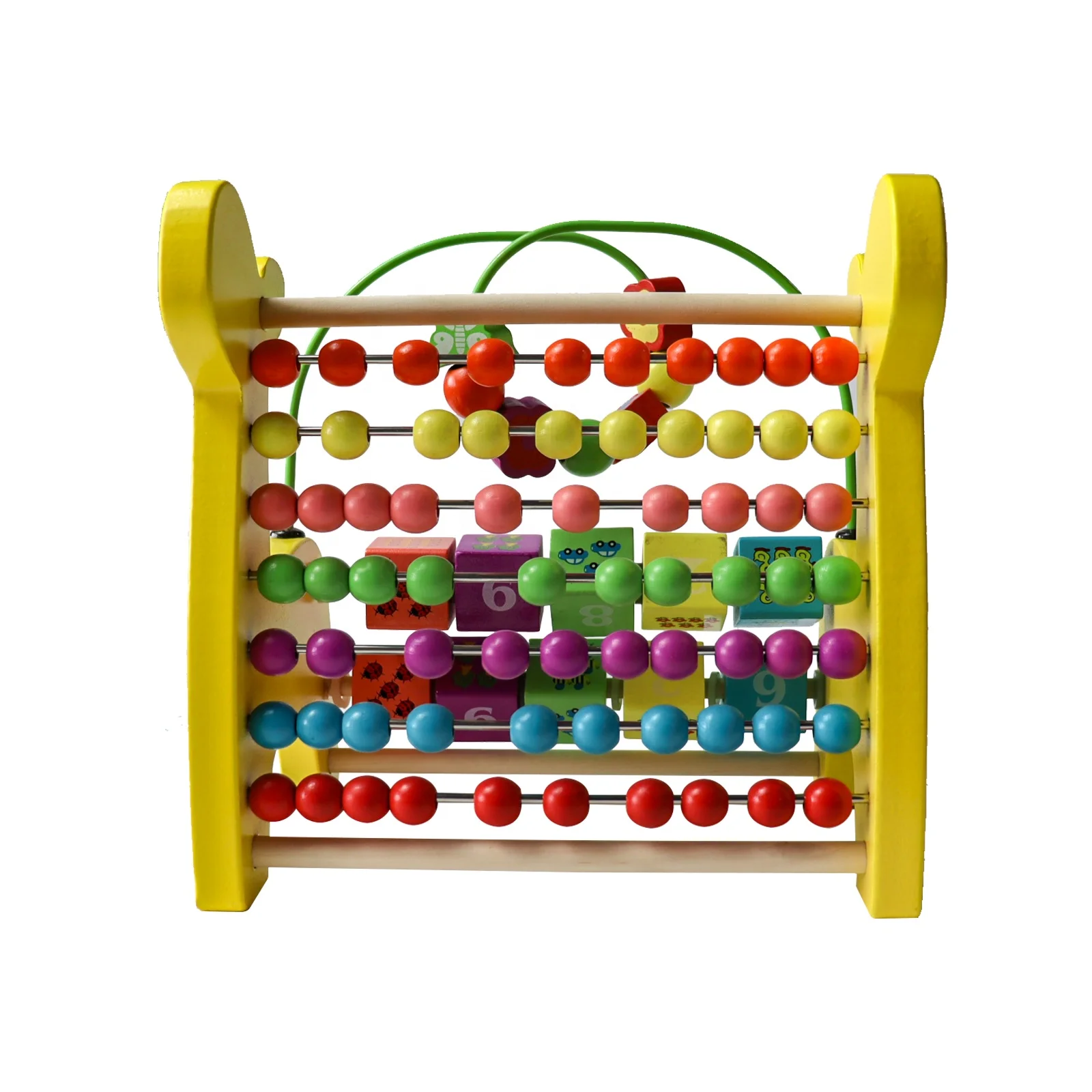 C05205 Montessori Math Manipulatives Beads Preschool Classic giraffe wooden kids abacus Counting Toys for Toddlers