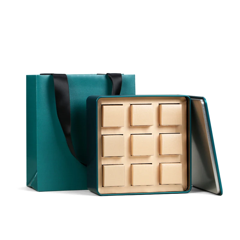 Gift Party Favors Square Cookie Tin Canister Chocolate Boxes With Printing Logo