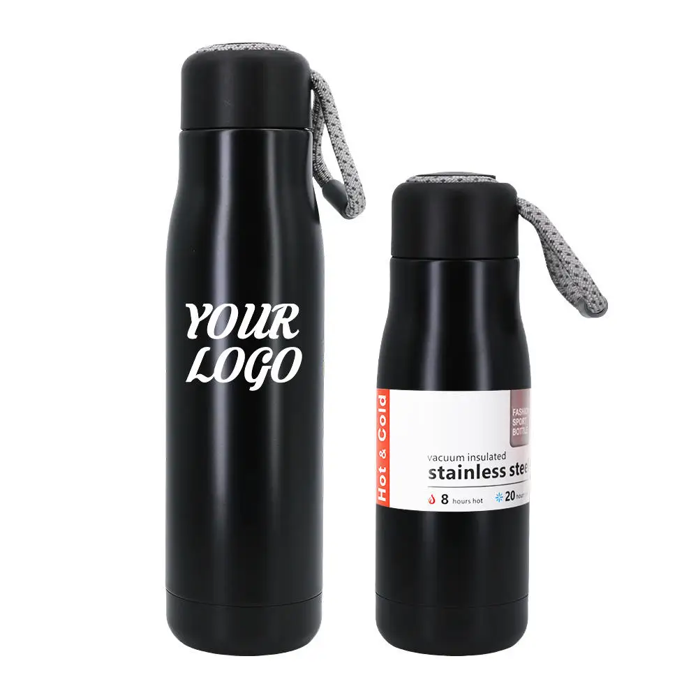 FOCUS Custom Logo Thermos Waterbottle Sport Water Bottle with Handle Thermal Vacuum Flask Promotional Gift Giveaway