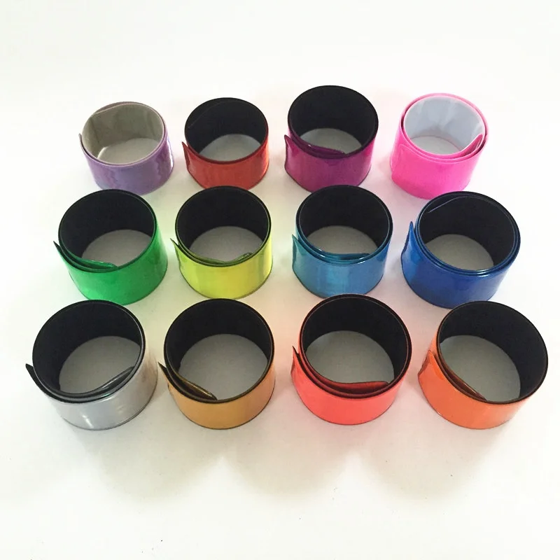 Outdoor luminous wrist band night running light arm belt Reflector Strips Reflective Snap Band Reflective Slap Armbands Bracelet