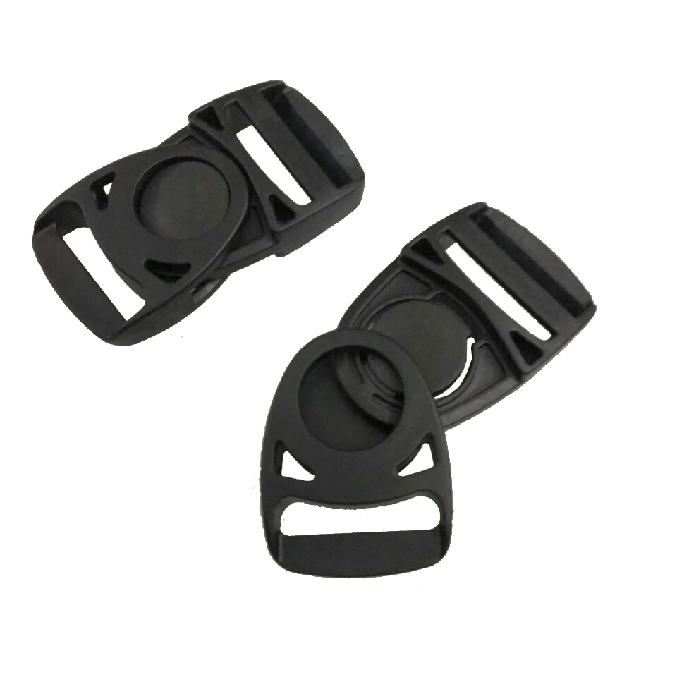 Черная пластиковая Поворотная пряжка с помпоном, встряхивающаяся Пряжка для рюкзака, багажа, лямки