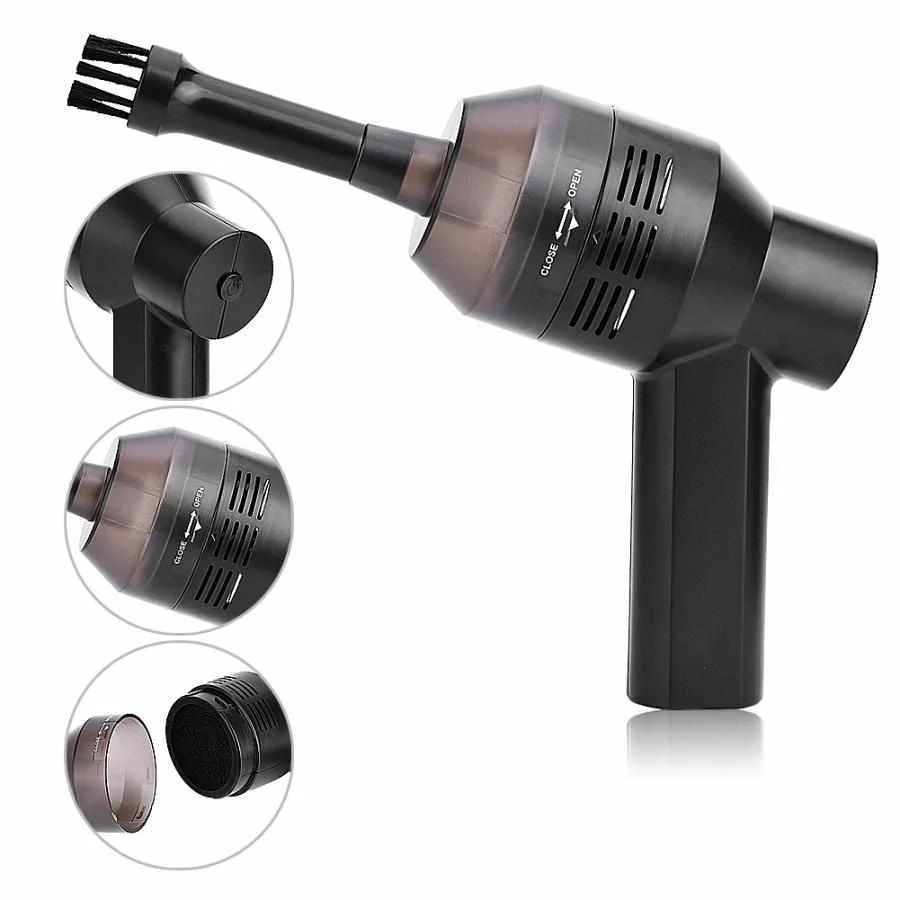 Беспроводной портативный ручной мини-пылесос с перезаряжаемой клавиатурой, щетка для ноутбука, настольного ПК, пылесборник, набор для очистки