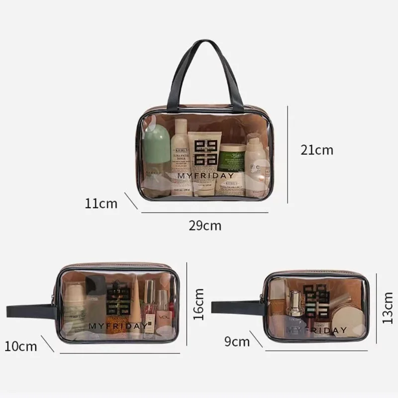 women men hanging handle  travel pvc pu  toiletry makeup cosmetic wash bags