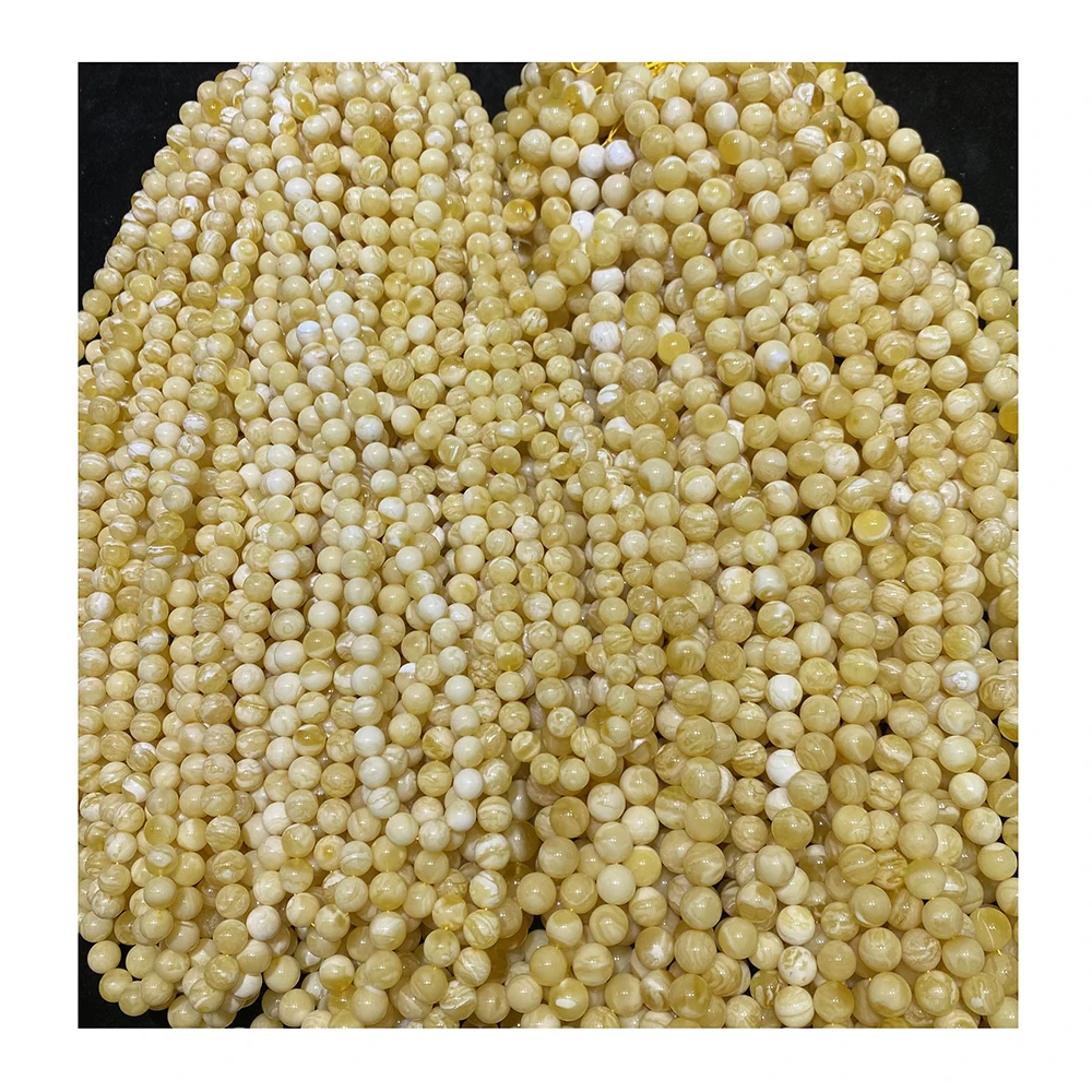 Natural Amber Baltic Russian Amber 10-14mm White Amber Muslim Rosary Necklace Bracelet