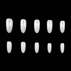 Custom Logo OEM ODM Practice Full Cover Artificial Finger Nails Fake Nails Tips Acrylic Almond False Nail Tip