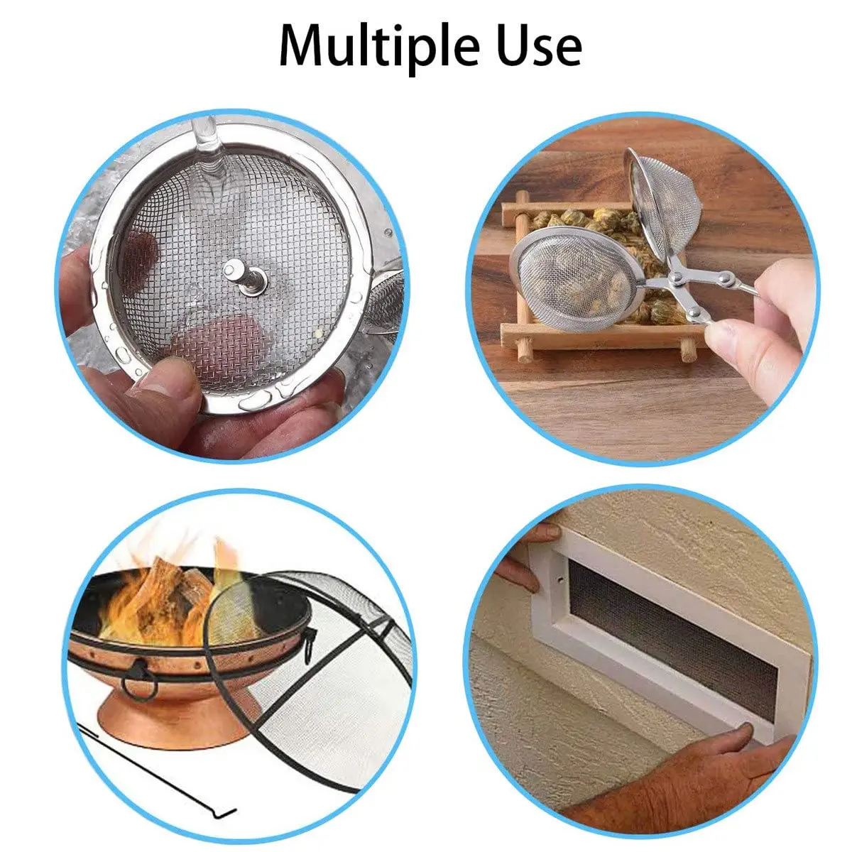 Stainless Steel Woven Wire 20 Mesh Metal Mesh Sheet Rodent Control Insect Mesh Pest Proofing Mesh for Windows, Door, Filter