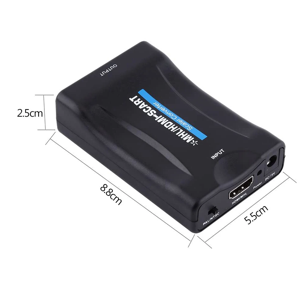 hot sale 1080P HDMI to Scart Converter Audio Video Adapter EIA Peritel