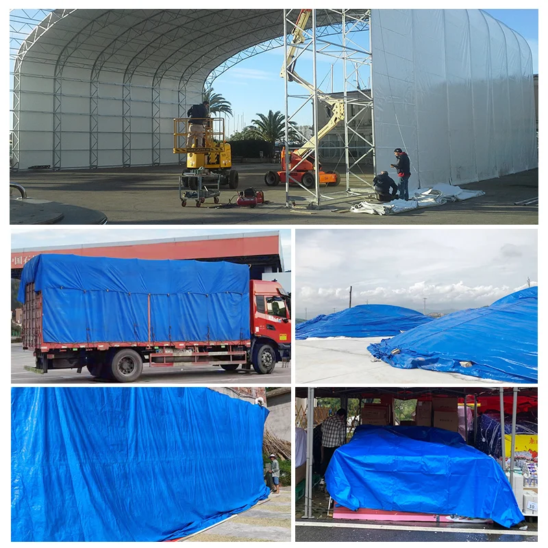 China and korea blue orange waterproof pe tarpaulin roll and fabric for cover and tents