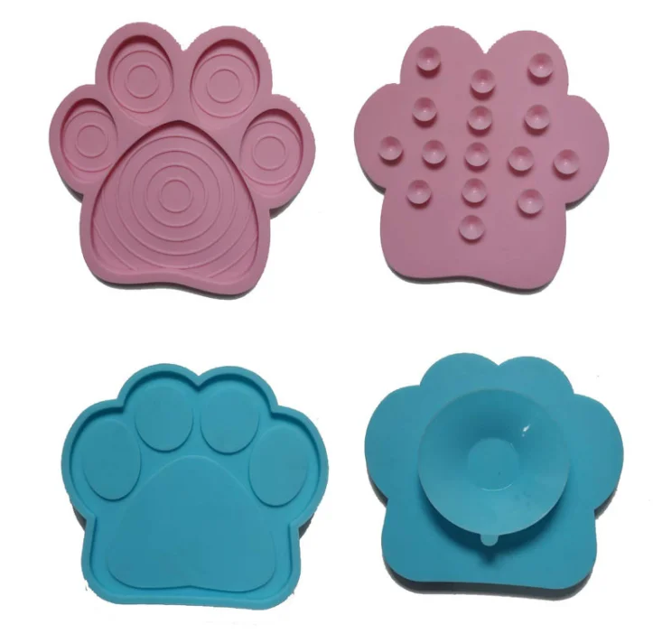 Silicone Dog Lick Pad Suction Cup Dog Feeding Mat Pet Slow Feeder Sucking Plate Mat Wall Mounted Pet Bowl Pet Calming Mat