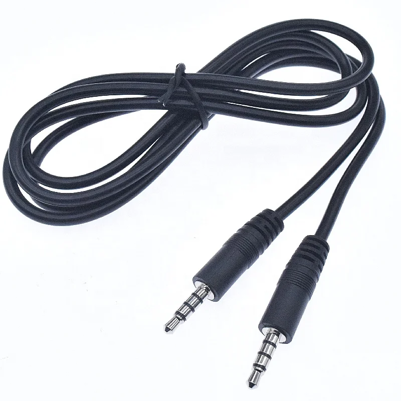 Factory customized 3.5 mm Aux Audio Video Cable speaker/headphones stereo cable  male  to male