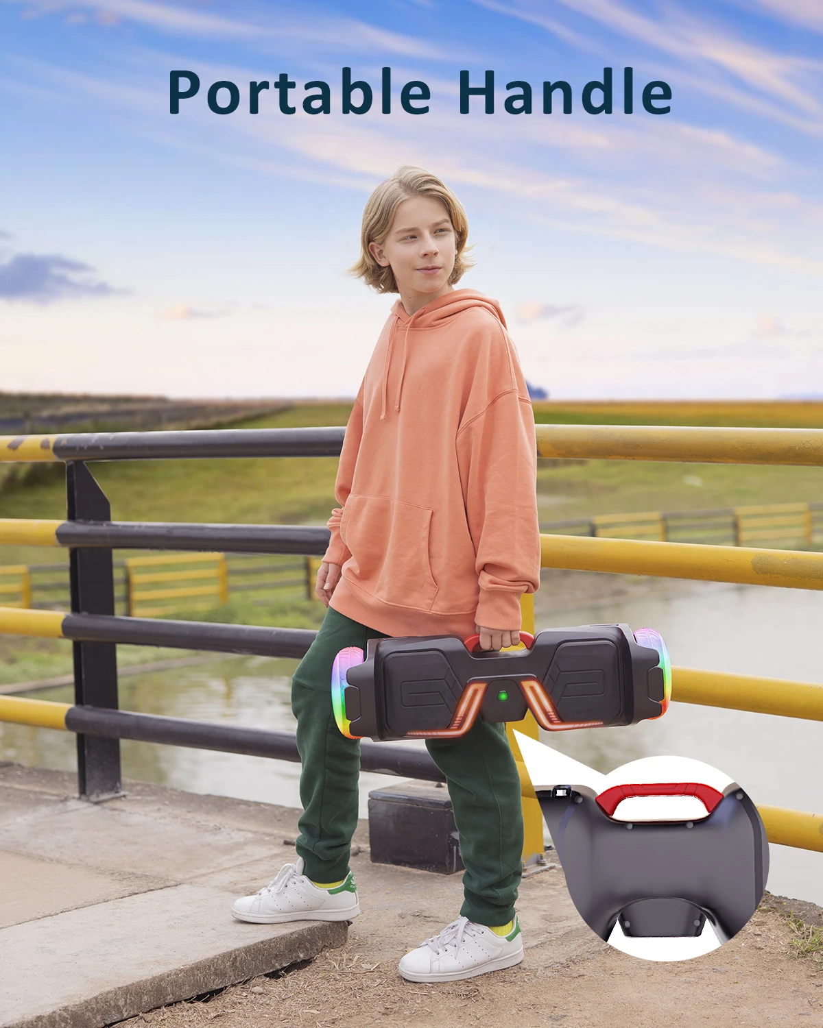 International brand GYROOR Two Wheel 6.5 inch Smart Self Balancing Adult Kid Electric Hoverboard LED Lights HoverBoard 600W