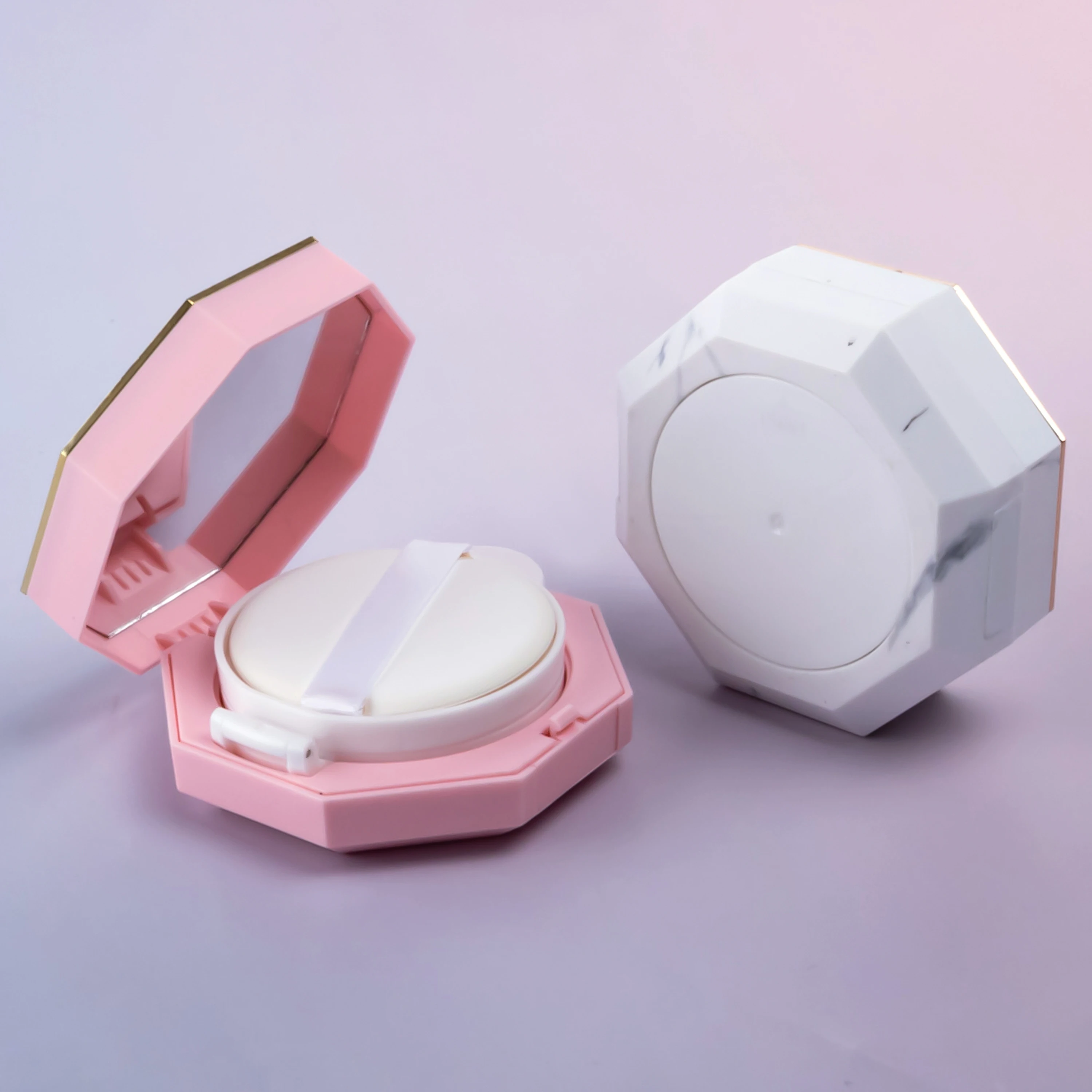 Unique shape Air cushion Case 15g Empty Cosmetic powder packaging CC BB cream air foundation compact powder case