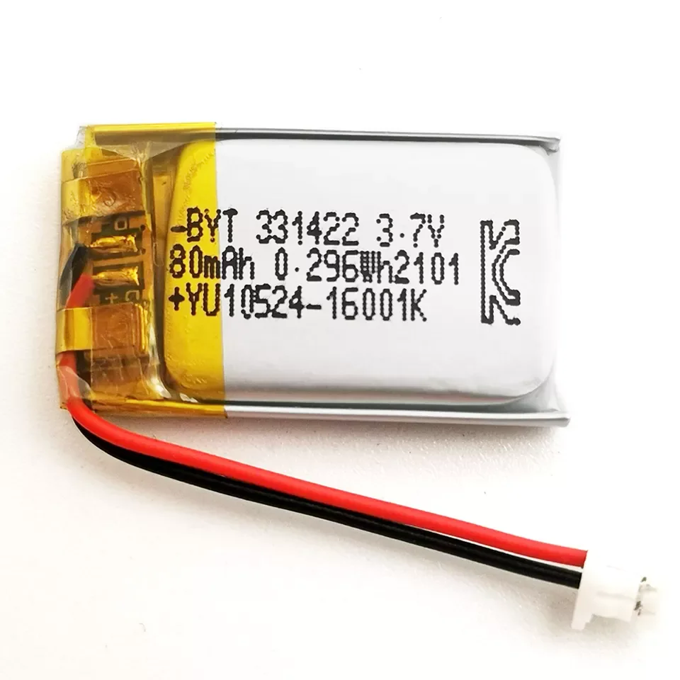 KC PSE certificate 331422 80mAh 85mAh lipo battery packs lithium polymer battery for smart watch