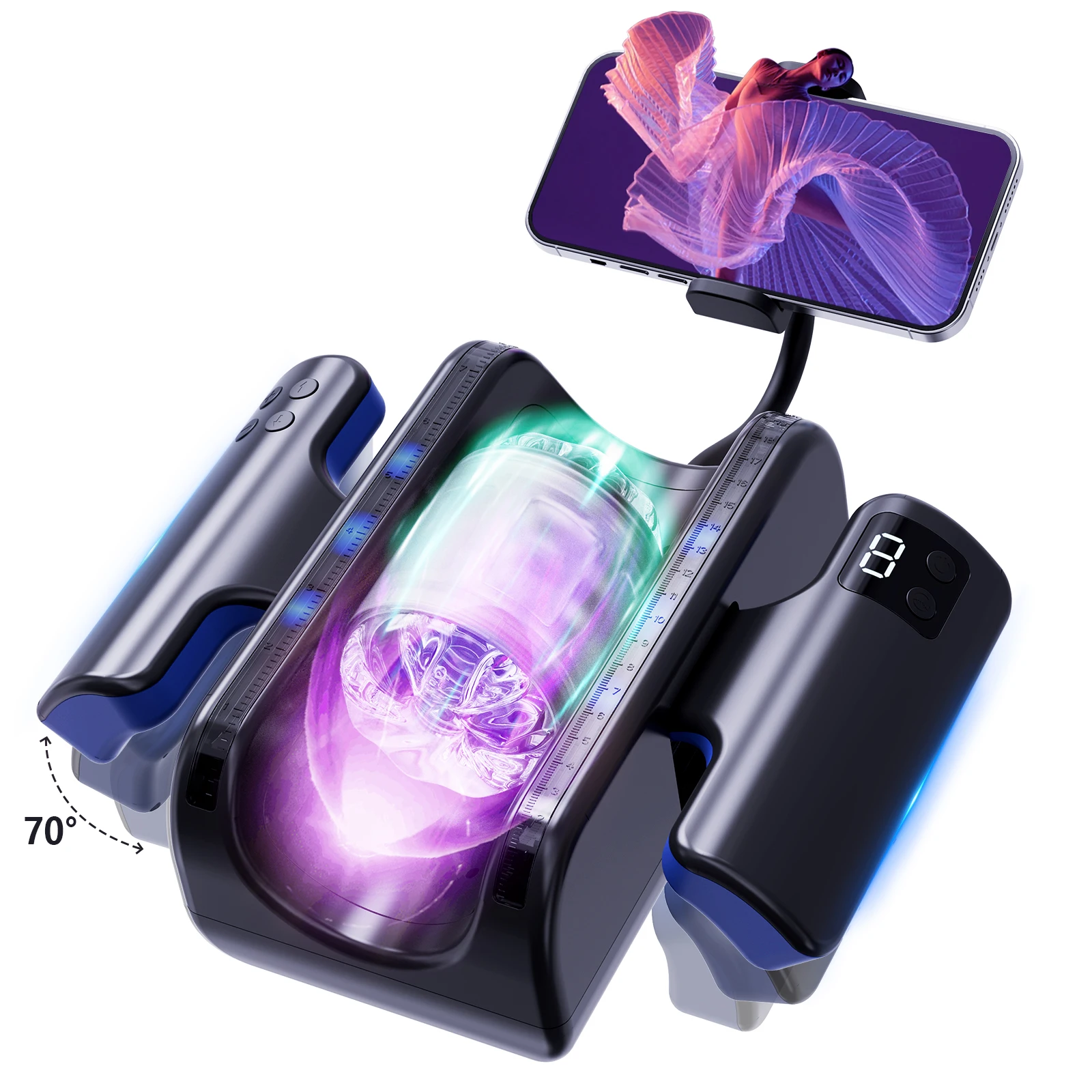 Gelances 12cm Thrusting High Speed Male Masturbator Machine Automatic Telescopic Vagina Masturbation Sex Toy For Men