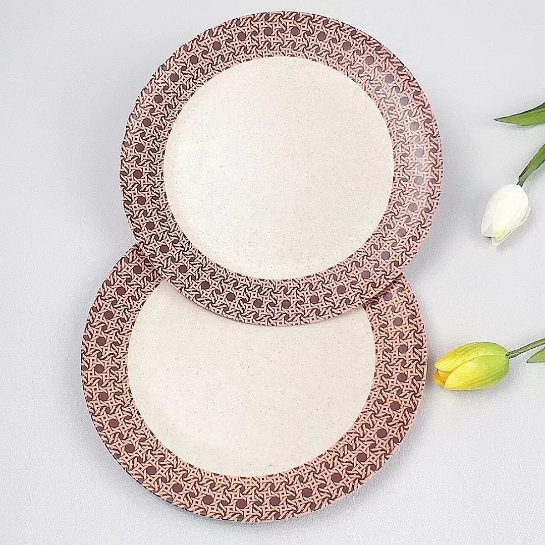 Unbreakable  kitchen wares custom melamine serving plates dishes melamine plate sets dinnerware   melamine bamboo fiber  plate