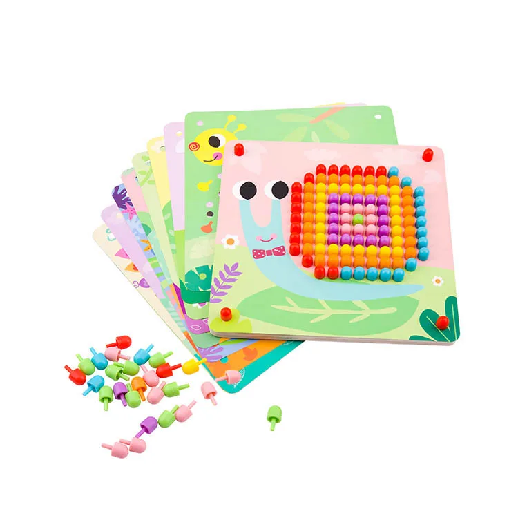 RTS 2024 New Design Wooden Small Pattern Peg Educational toy For Kids