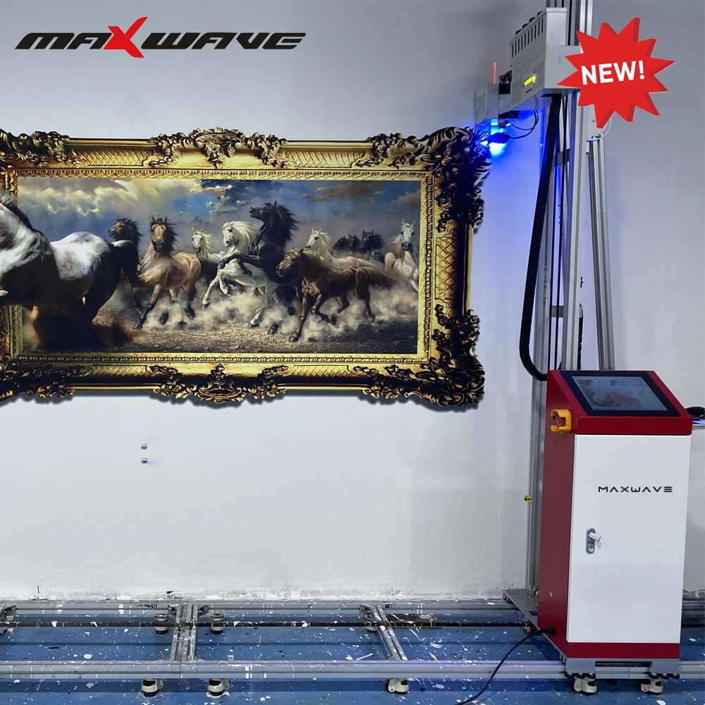 Adhesive Wall Art 3D Wall Printer Amazing UV Oil Print Painting Machine with DX7 Single Head for CMYKW UV ink Full Color Print