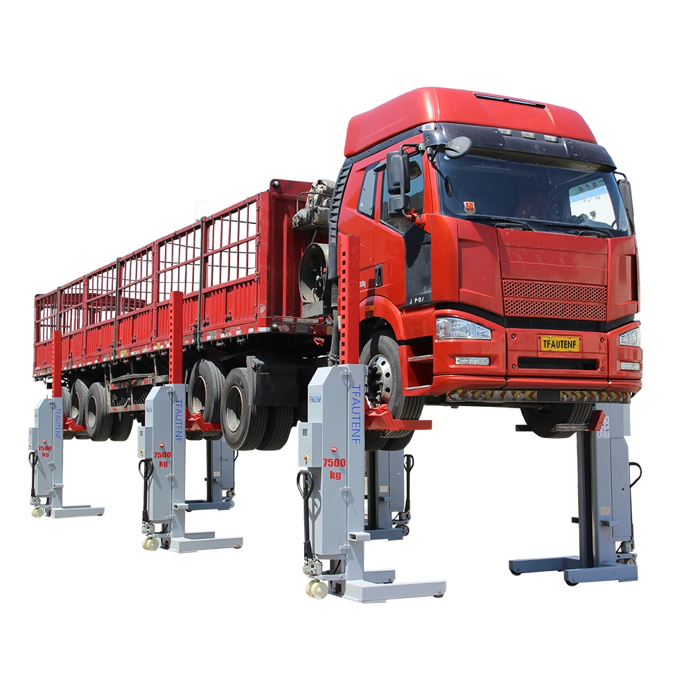 TF-6075  45T wireless mobile six column lifts heavy duty lorry lifts movable commercial vehicle lifts