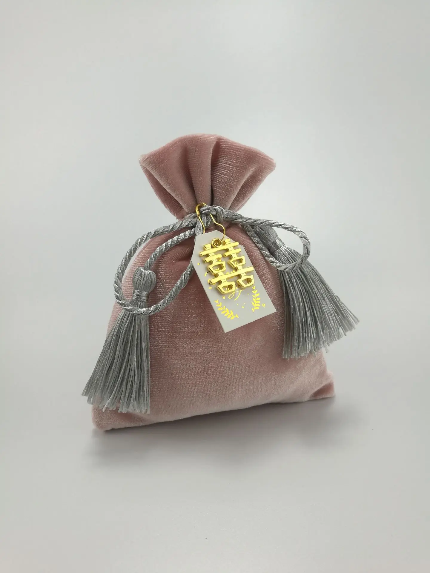 Tassel Personal Made Packing Pouches Size Dust Fabric Candy Jewelry Gift Drawstring Velvet Bags With Custom Logo