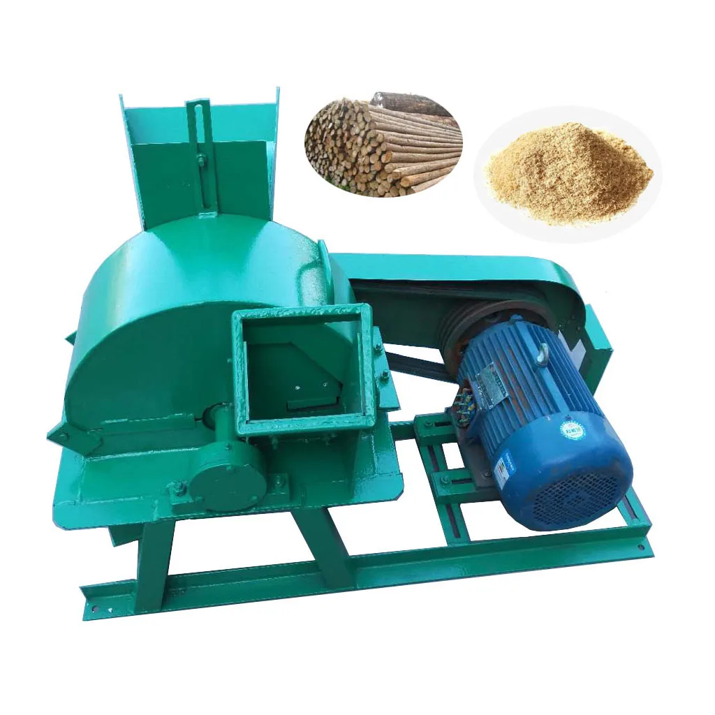 Automatic wood hammer mill machine small crusher for wood sawdust HJ-MX500