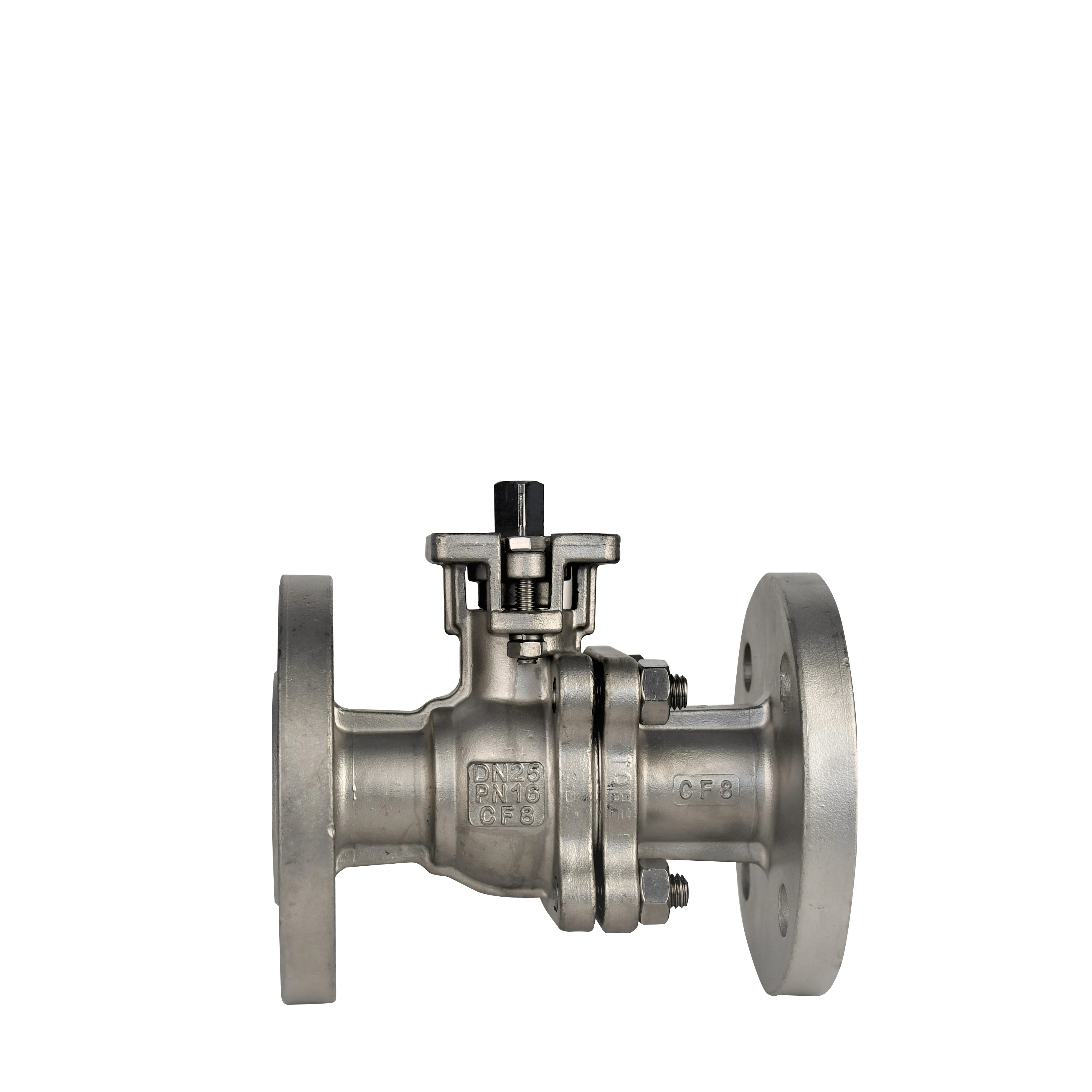 Q641F-16 Two way stainless steel pneumatic flange double acting ball valve