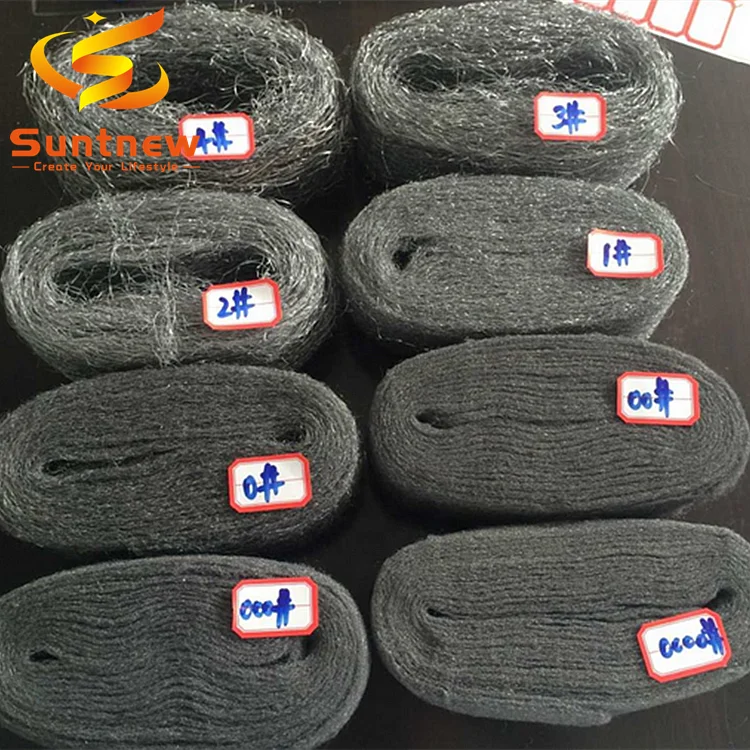 Wholesale china steel wool roll scrubber scourer bulk kitchen cleaning steel wool for dishes washing