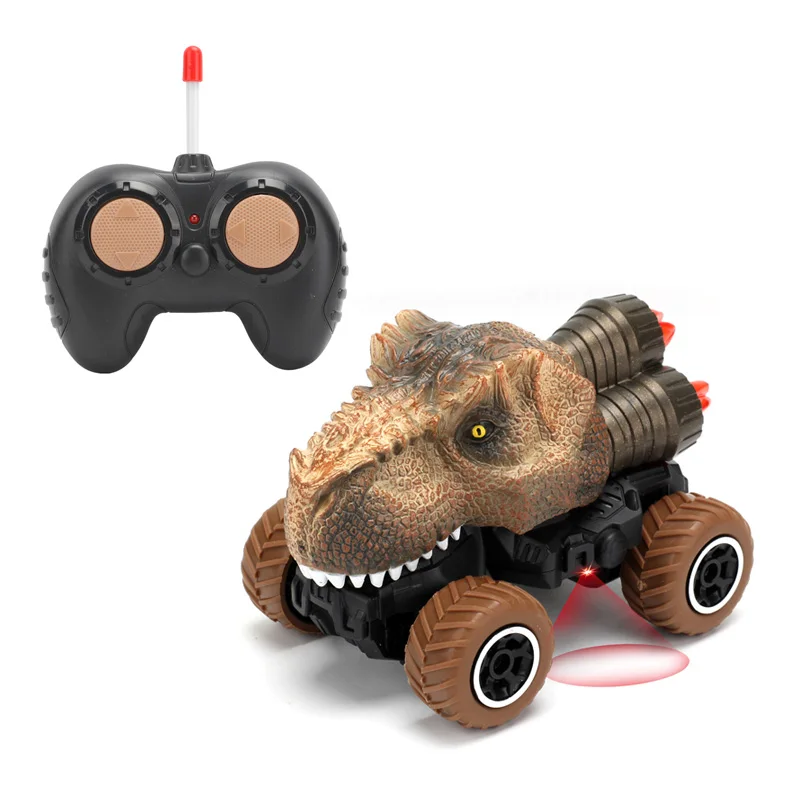 Dinosaur 1/32 Cars Four-Wheeled Off-Road Vehicle Diecast Model Truck LED Light Music Electronics Car Toy Gift For Kids