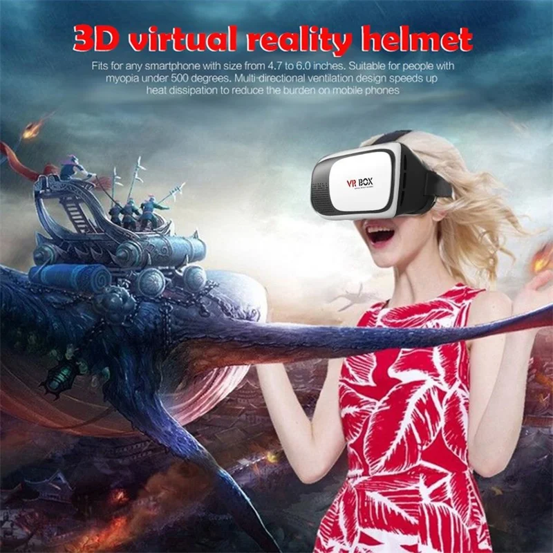 Портативный 4 7-6 дюймов мобильный телефон VR поляризационные очки коробка кино 3D гарнитура шлем включая