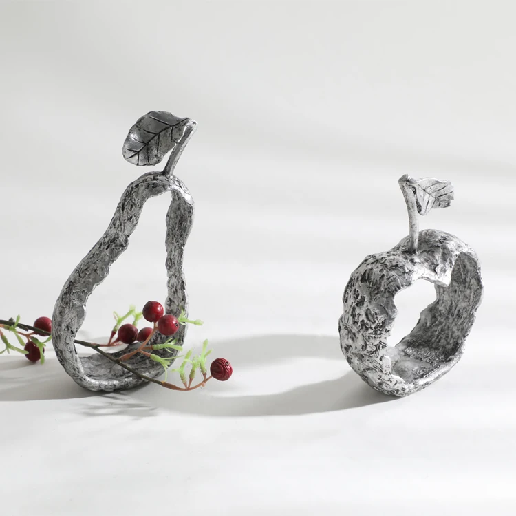 Nordic fruit shape metal craft sculpture figure home decoration ornaments