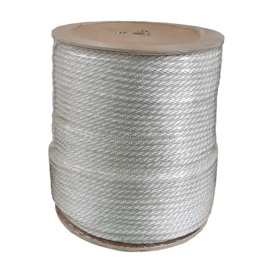 100% нейлоновый шнур белый многонитевой прочный плетеный