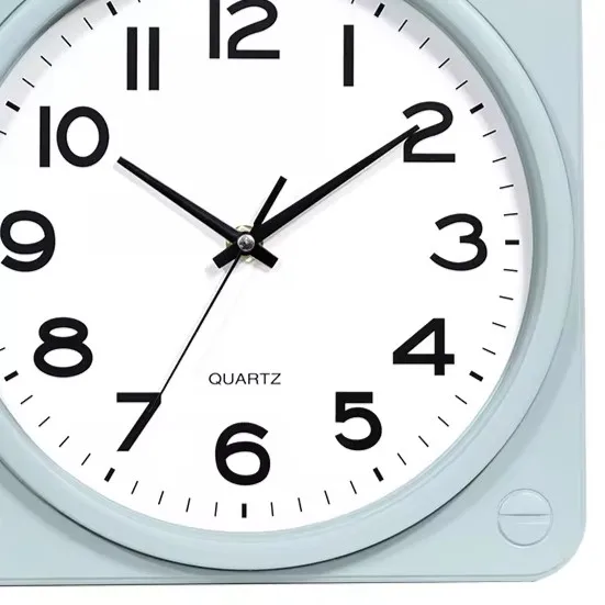 Wholesale 10inch round wall clock mute movement plastic living room study wall clock