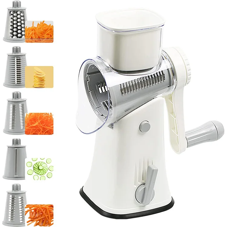 hot selling Rotary Cheese Grater Shredder 5 in 1mandoline slicers Drum Vegetable Slicer chopper Potato Cutter grinder