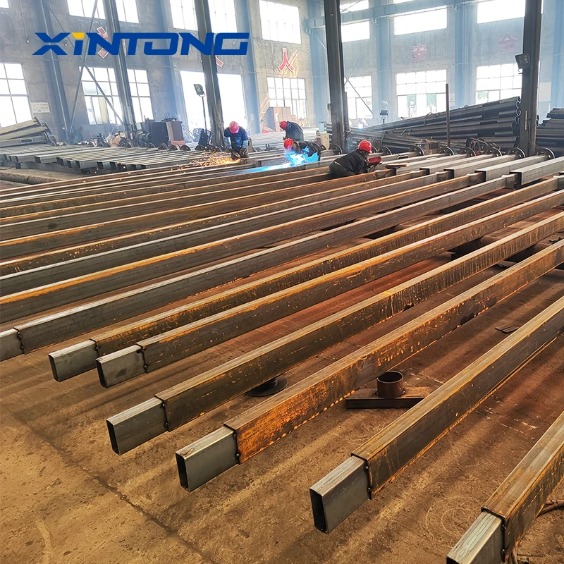 Производитель XINTONG оцинкованный двойной одиночный кронштейн 7 м 8 9 10 уличный фонарный столб