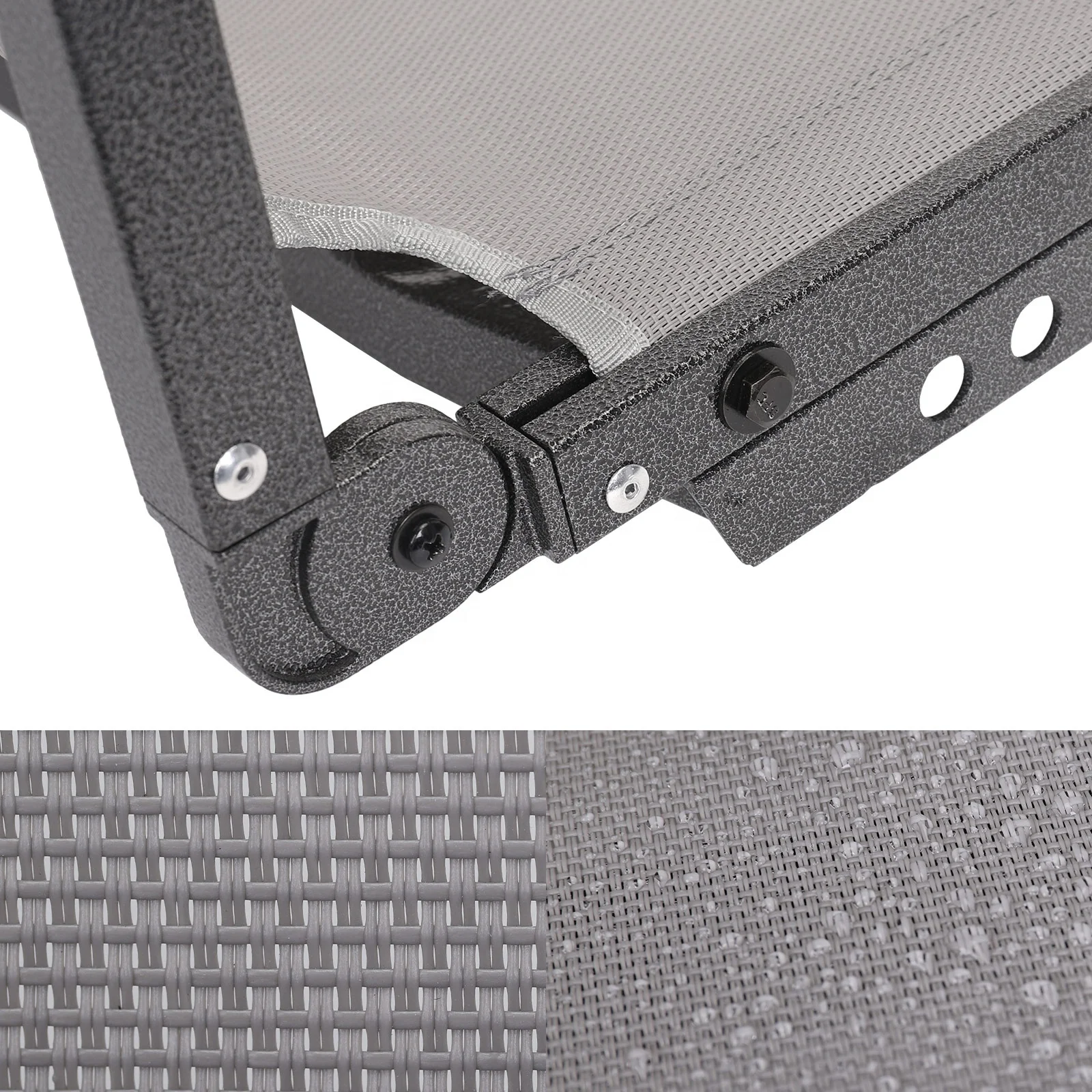 Portable Textilene Seat Folding Marine Fishing Seat Water Repellent UV Resistant Material Boat Seat