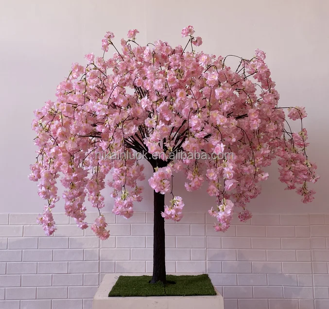 Large Cherry Blossom Tree Outdoor Pink Wedding Party Decoration Table