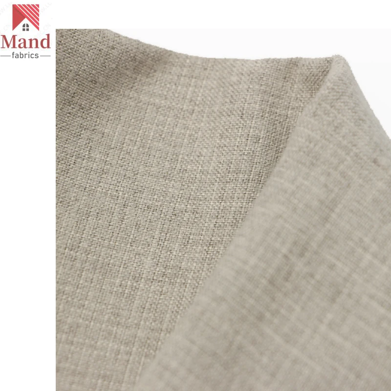 Mand textile producer wholesale cheap modern 100% polyester plain textured fleece cloth ottoman bench linen fabric