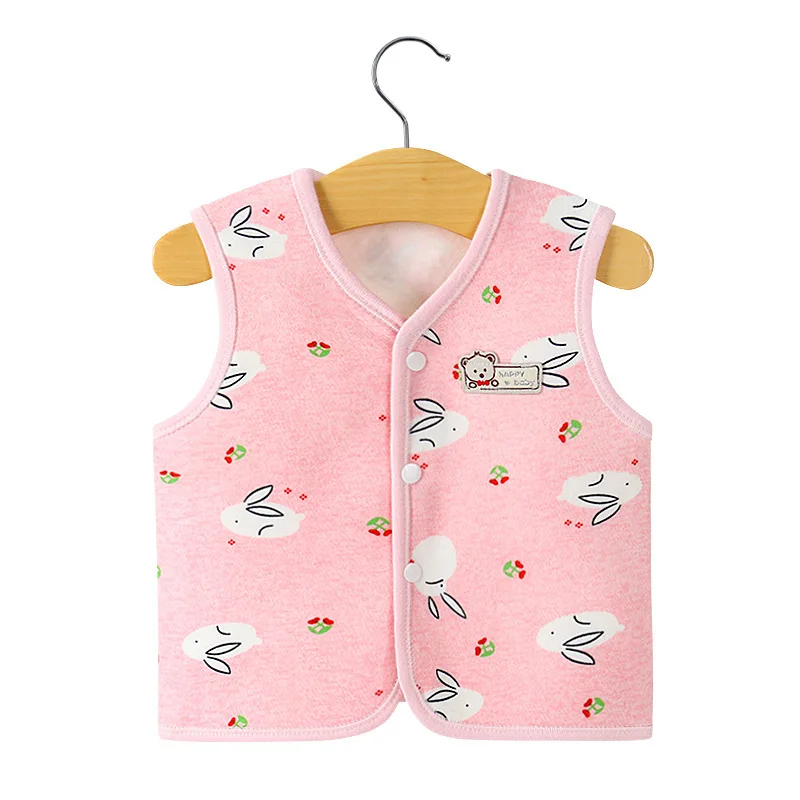 
Factory Made Spring Autumn Downy Vest Male and Female Baby Buckle Vest Inexpensive 