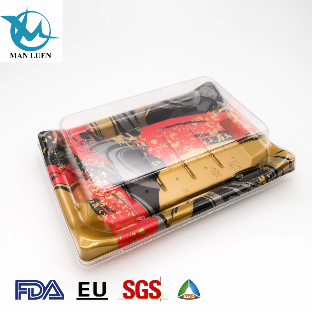 Chinese manufacturers supply directly disposable different color sushi box with lip