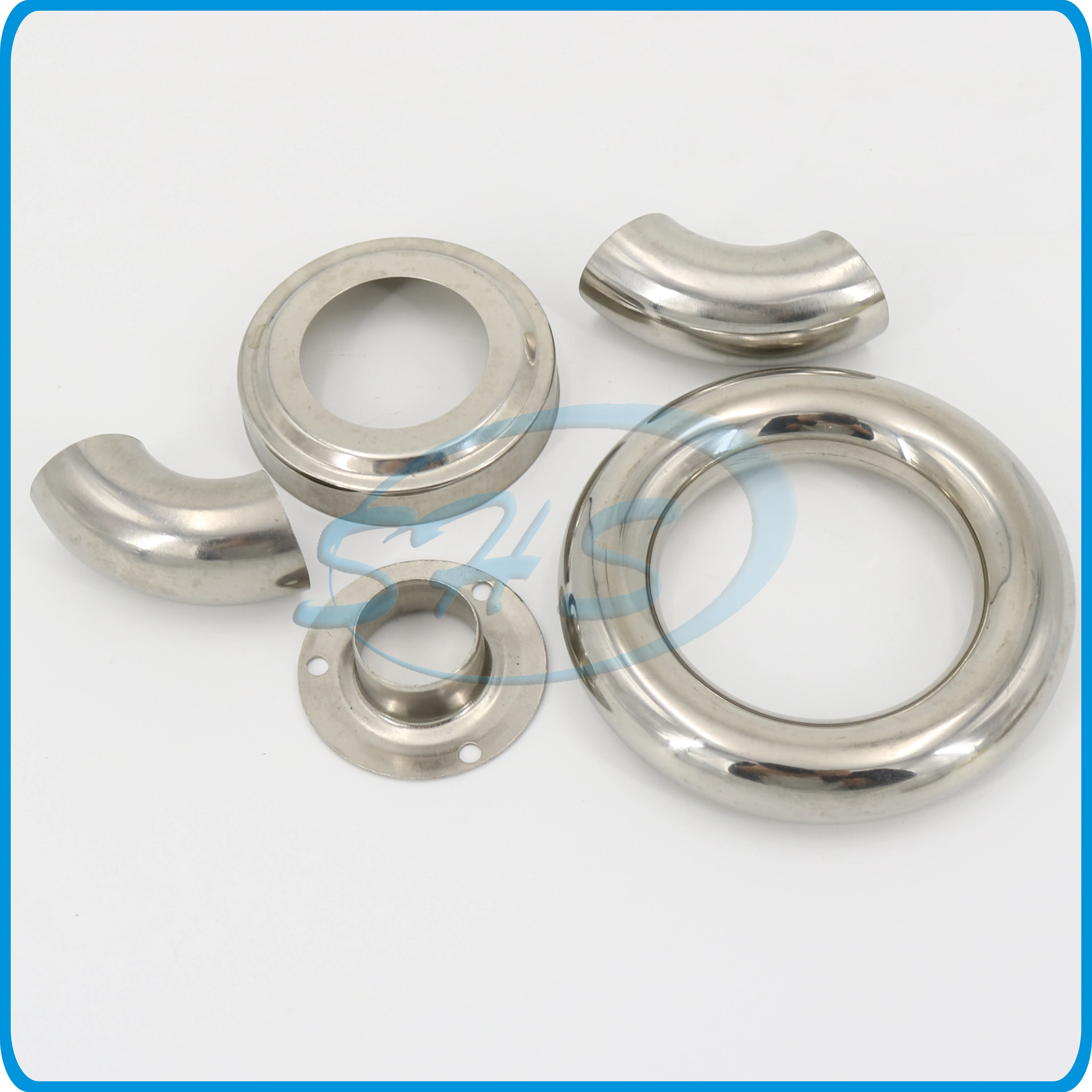 Factory price AISI 201 304 316L stainless steel tube fitting with polishing finishing for stair railing decoration